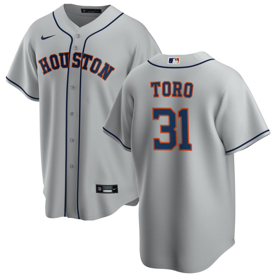 Nike Men #31 Abraham Toro Houston Astros Baseball Jerseys Sale-Gray